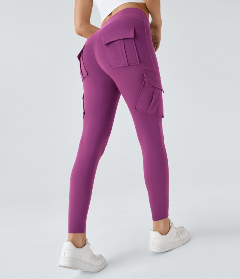 Leggings yoga ajustado bolsillo cargo tiro alto - Image 11