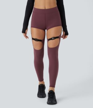 Leggings yoga UltraSculpt tiro medio hebilla ajustable corte 7/8
