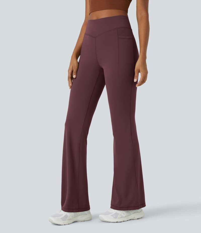 Leggings UltraSculpt acampanado longitud completa correr bolsillo lateral control abdomen tiro medio - Image 3