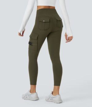 Leggings yoga bolsillo cargo tiro alto 7/8