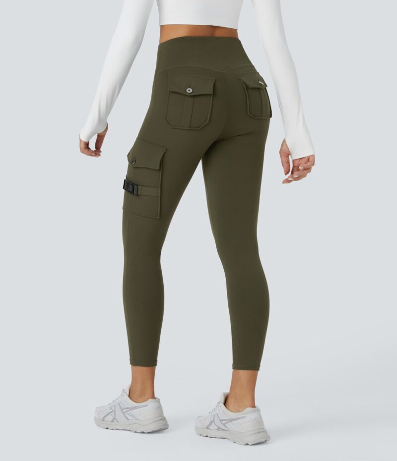 Leggings yoga bolsillo cargo tiro alto 7/8