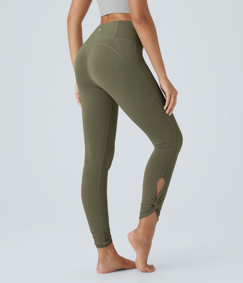 Leggings Softlyzero yoga retorcido corte bolsillo trasero tiro alto UPF50+ - Image 3