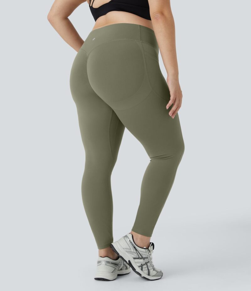 Leggings SoCinched UltraSculpt moldeador tiro alto realce glúteo bolsillo lateral talla grande - Image 7