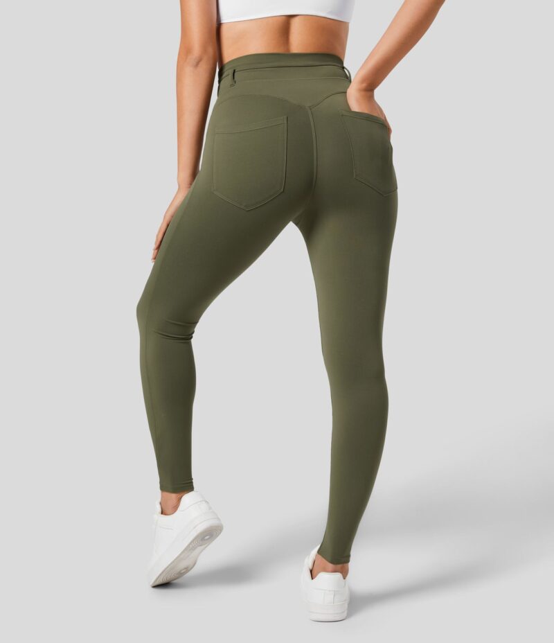 Leggings yoga Softlyzero bolsillo lateral trasero tiro súper alto 7/8 - Image 2