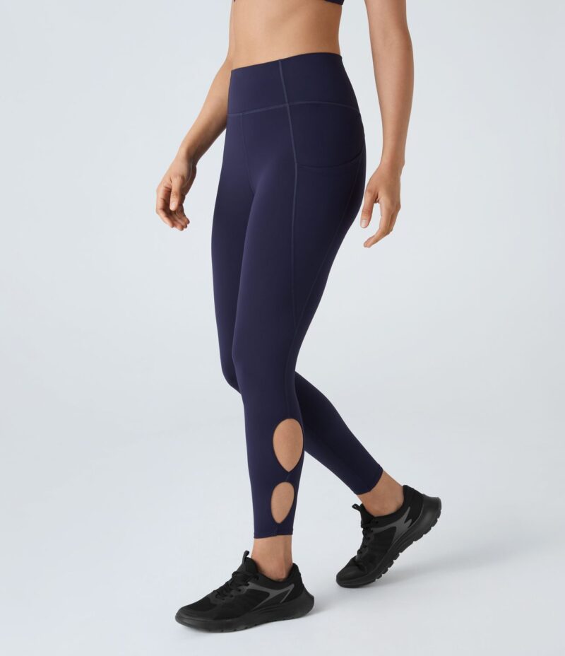 Leggings SpeedWave correr 7/8 secado rápido bolsillo lateral recortado tiro alto - Image 2