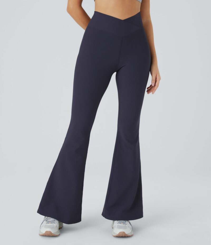 Leggings Patitoff Flow acampanado tiro alto bolsillo trasero cruzado resistente pelo mascota - Image 5