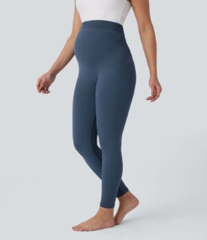 Leggings premamá yoga tiro alto fluidez sin costura 7/8