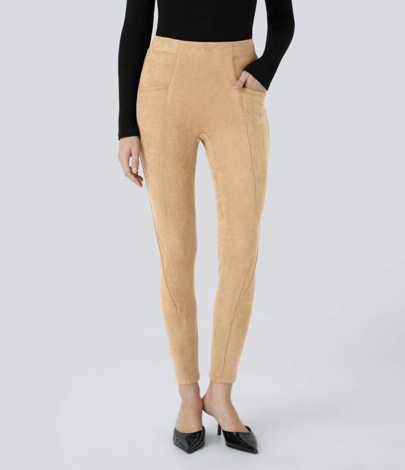 Leggings gamuza bolsillo lateral control abdomen tiro alto - Image 4