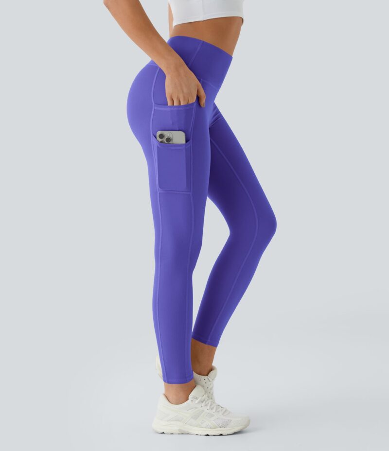 Leggings Softlyzero liso bolsillo doble tiro alto-UPF50+ - Image 8