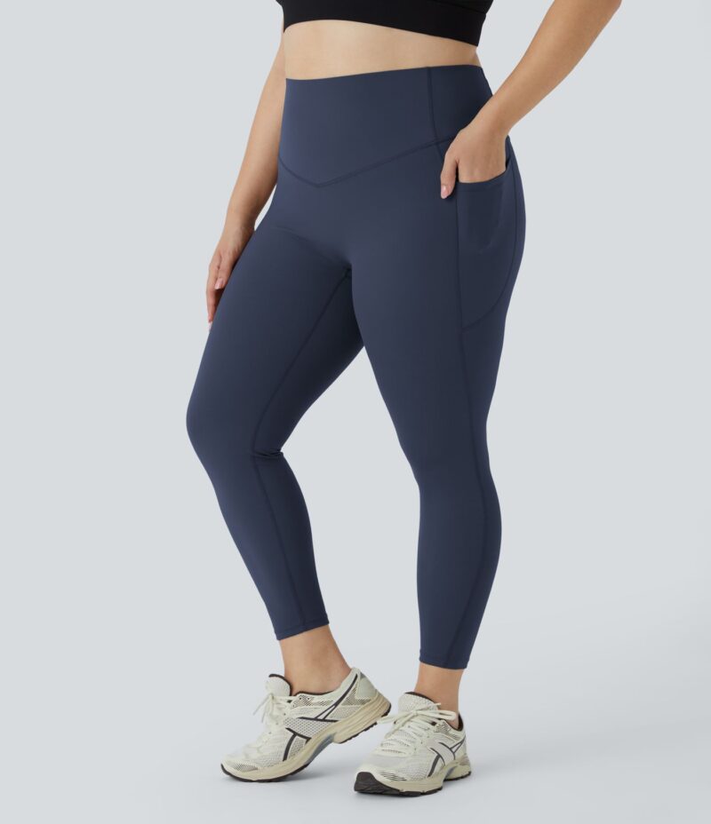 Leggings SoCinched talla grande entrenamiento bolsillo lateral moldeador abdomen tiro alto - Image 6