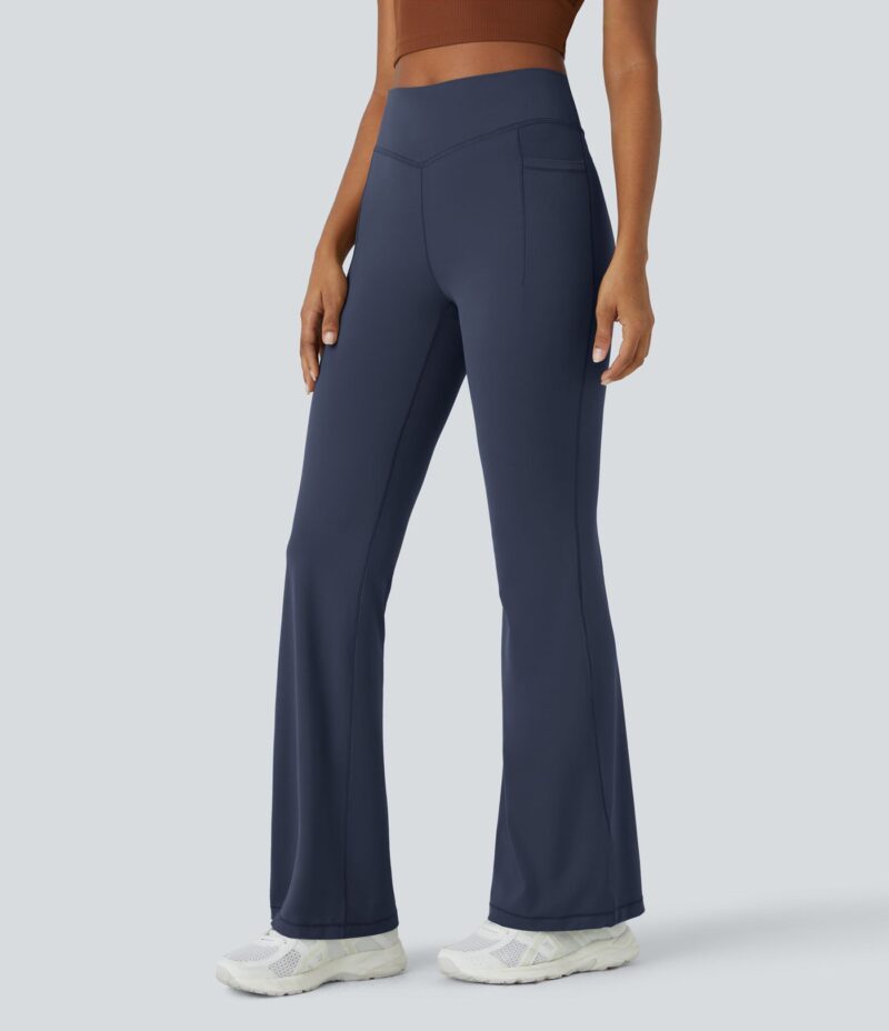 Leggings UltraSculpt acampanado longitud completa correr bolsillo lateral control abdomen tiro medio - Image 4