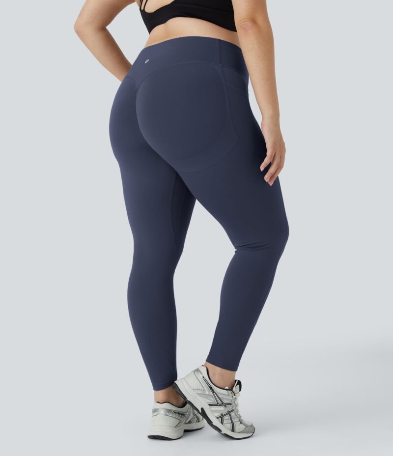 Leggings SoCinched UltraSculpt moldeador tiro alto realce glúteo bolsillo lateral talla grande - Image 8