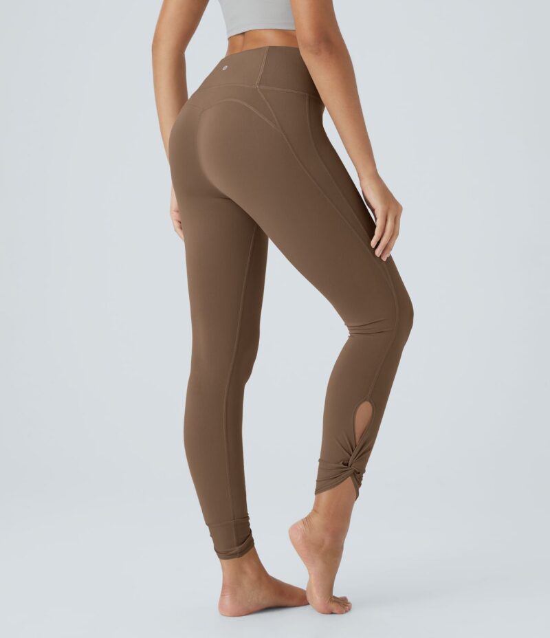Leggings Softlyzero yoga retorcido corte bolsillo trasero tiro alto UPF50+ - Image 4