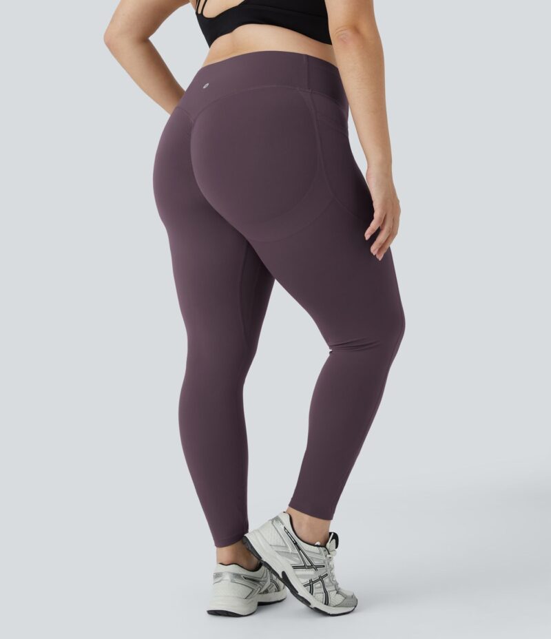Leggings SoCinched UltraSculpt moldeador tiro alto realce glúteo bolsillo lateral talla grande - Image 9