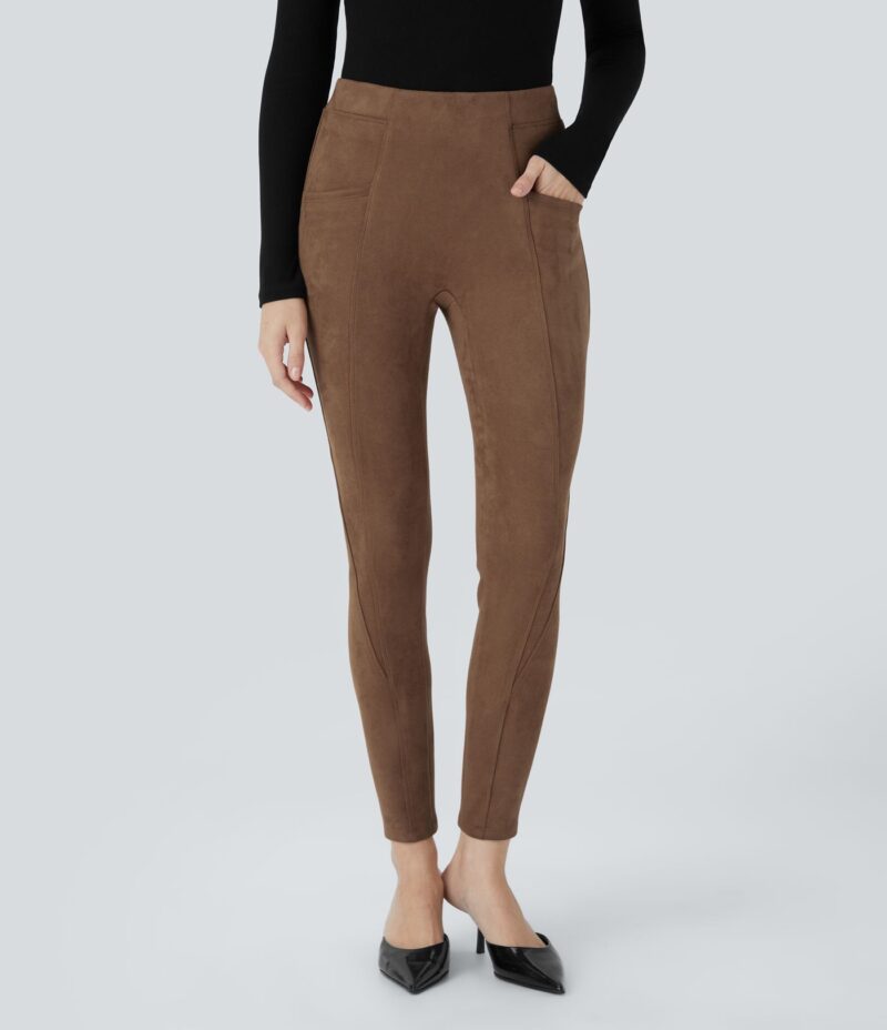 Leggings gamuza bolsillo lateral control abdomen tiro alto - Image 5