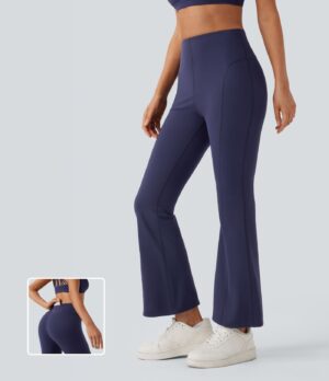 Leggings yoga tiro alto bolsillo trasero ligero vuelo