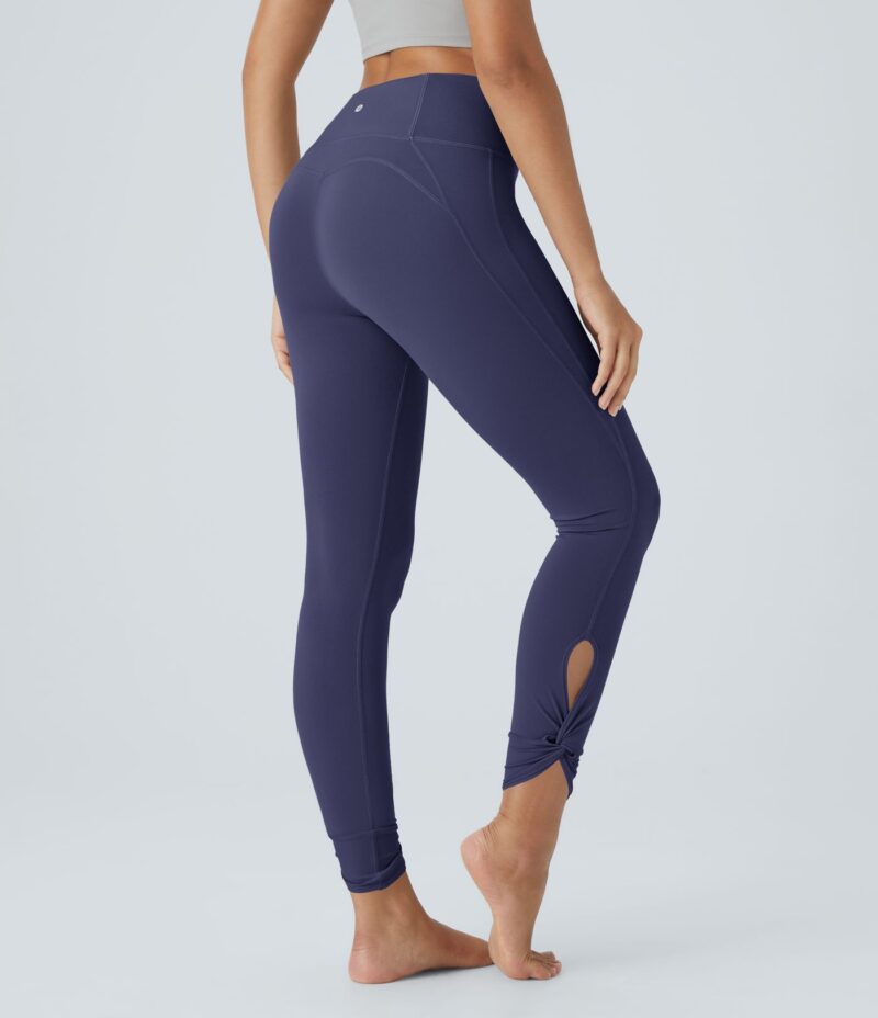 Leggings Softlyzero yoga retorcido corte bolsillo trasero tiro alto UPF50+ - Image 5