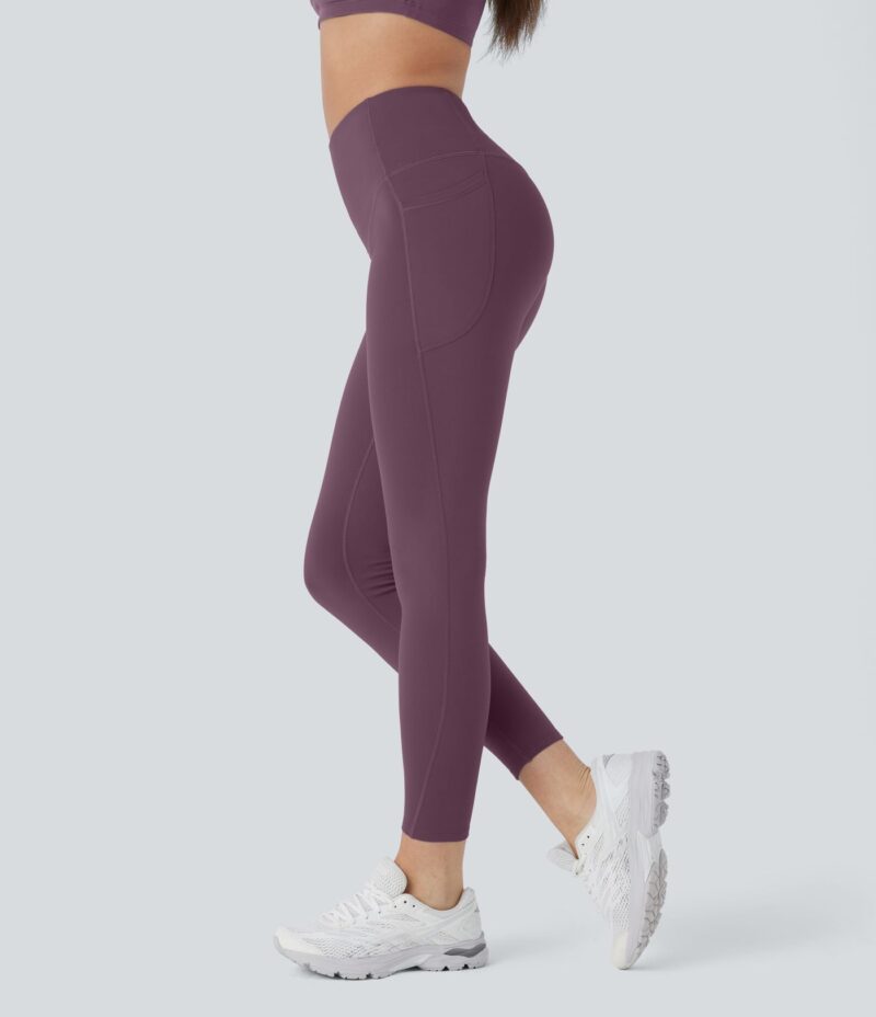 Leggings Softlyzero Plush entrenamiento térmico tiro alto bolsillo lateral control abdomen - Image 5