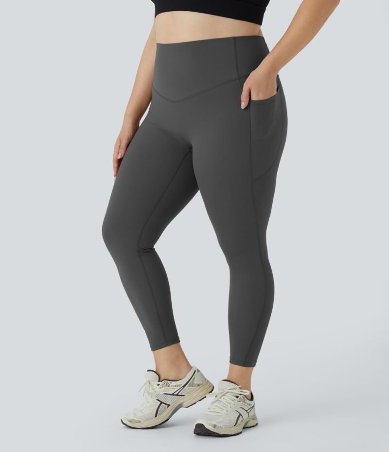 Leggings SoCinched talla grande entrenamiento bolsillo lateral moldeador abdomen tiro alto - Image 8