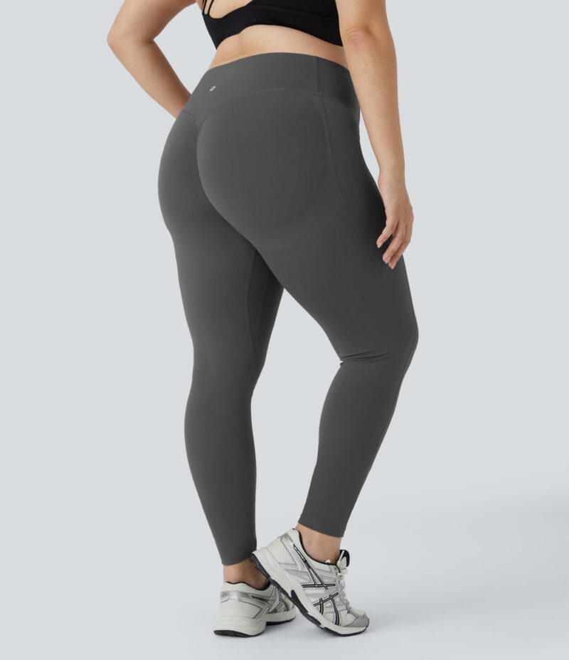 Leggings SoCinched UltraSculpt moldeador tiro alto realce glúteo bolsillo lateral talla grande - Image 11